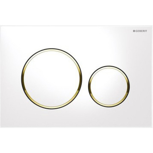 Кнопка смыва Geberit Sigma 20 115.882.KK.1 белая с золотом
