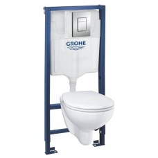 Унитаз с инсталляцией безободковый подвесной Grohe Bau Ceramic 39586000 Унитаз с инсталляцией безободковый подвесной Grohe Bau Ceramic 39586000