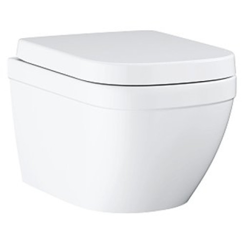 Чаша унитаза безободковая подвесная Grohe Euro Ceramic 39554000 с горизонтальным выпуском