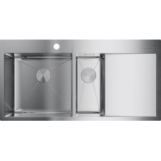 Мойка кухонная Omoikiri Akisame 100-2-IN-L нержавеющая сталь Мойка кухонная Omoikiri Akisame 100-2-IN-L нержавеющая сталь