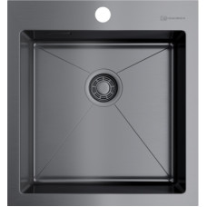 Мойка кухонная Omoikiri Akisame 46-GM вороненая сталь