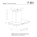 Вытяжка PANDO P-861/90 IX 1050 ECO SEC PLUS