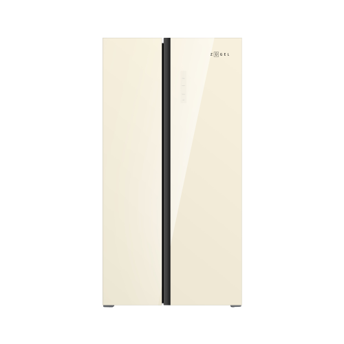 Холодильник Side-by-Side ZUGEL ZRSS630C, бежевое стекло