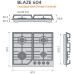 Газовая варочная панель Konigin Blaze 604 IXW