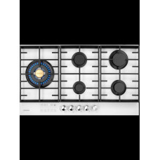 Газовая варочная панель Hiberg VM 9255 W белое матовое стекло