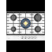 Газовая варочная панель Hiberg VM 7255 W белое матовое стекло