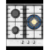 Газовая варочная панель Hiberg VM 4235 W белое матовое стекло
