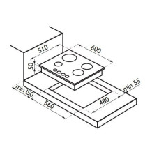 Газовая варочная панель Ardesia L 60 B