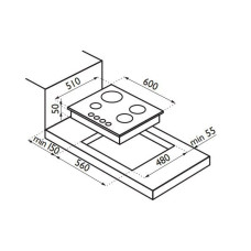 Газовая варочная панель Ardesia F 6V4 GTX