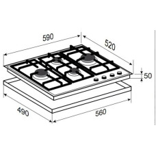 Газовая варочная панель Zigmund & Shtain MN 145.61 B Газовая варочная панель Zigmund & Shtain MN 145.61 B