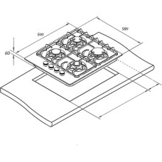 Газовая варочная панель Darina 1Т3 С308 В Газовая варочная панель Darina 1Т3 С308 В