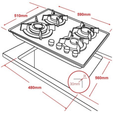 Газовая варочная панель Ginzzu HCG-413