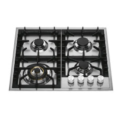 Газовая варочная панель ILVE HP 65C/SS сталь (ручки сатин.сталь)