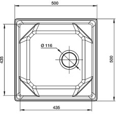 Кухонная мойка GranFest GF-U-500 песочный