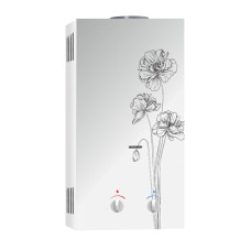 Газовый проточный водонагреватель Neva 4510 Glass серебро/цветок/черный 29749
