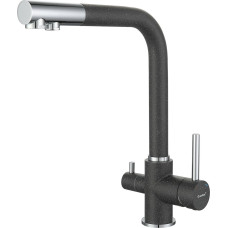 Смеситель для кухни GranFest Г-образный с краном питьевой воды 3611графит