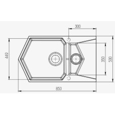 Кухонная мойка KitKraken Pond K-850M.9010 White