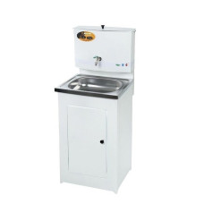 Электрический накопительный водонагреватель Вихрь ЛЮКС без подогрева/нержавеющая мойка/цвет белый