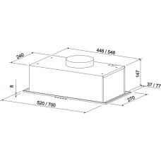 Встраиваемая вытяжка ZorG Into 1000 52 M нержавеющая сталь