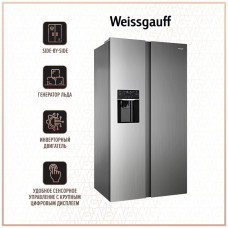 Холодильник Weissgauff WSBS 695 NFX Inverter Ice Maker