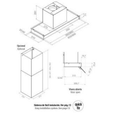 Встраиваемая вытяжка PANDO TIS 90 CR BLANCO V 850