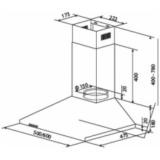 Кухонная вытяжка Cata V3 S600 IV