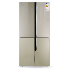 Холодильник Ginzzu NFK-500 стекло шампань