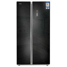 Холодильник Ginzzu NFK-580 черное стекло