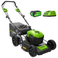 Газонокосилка электрическая greenworks 2506807uf GD40LM46SP с АКБ и ЗУ Газонокосилка электрическая greenworks 2506807uf GD40LM46SP с АКБ и ЗУ