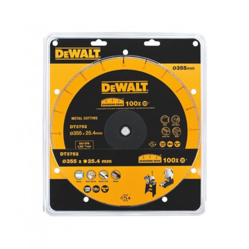 Диск алмазный сегментный (355х25.4х3.5 мм) для сухого реза по металлу DeWalt DeWalt DT 3752