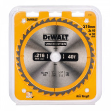 Пильный диск DeWalt Construction 216х30мм 40ATB DT1953-QZ