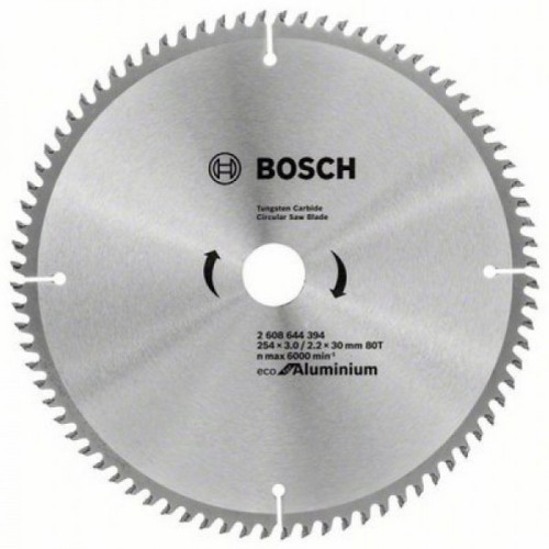 Пильный диск BOSCH Пильный диск BOSCH ECO ALU/Multi 254x30-80T (2608644394) 2608644394