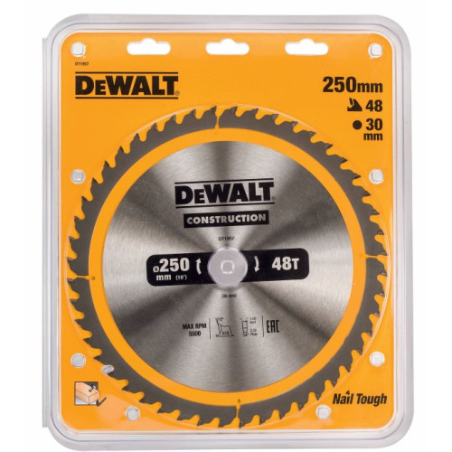 Пильный диск DeWalt Construction 250х30 мм 48ATB DT1957-QZ