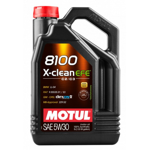 Масло моторное синтетическое MOTUL 8100 X-clean EFE 5W30 5 л 109471/111688