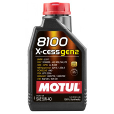 Масло моторное MOTUL 8100 X-cess GEN2 5W40 синтетическое 1 л 109774/111681