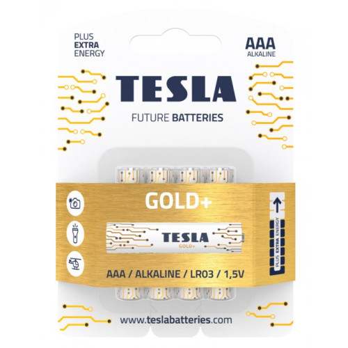 Щелочные батареи TESLA Gold AAA+ 4ks