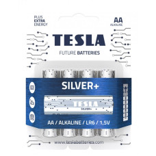 Щелочные батареи TESLA Silver AA+ 4ks