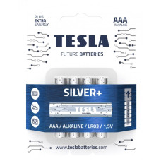 Щелочные батареи TESLA Silver AAA+ 4ks