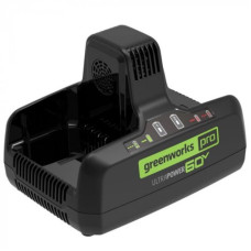 Быстрое зарядное устройство для двух аккумуляторов GreenWorks 60V 10А 2954407
