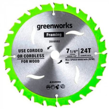 Диск пильный по дереву GreenWorks 184x1.75/1.13x20мм 24T 2943407