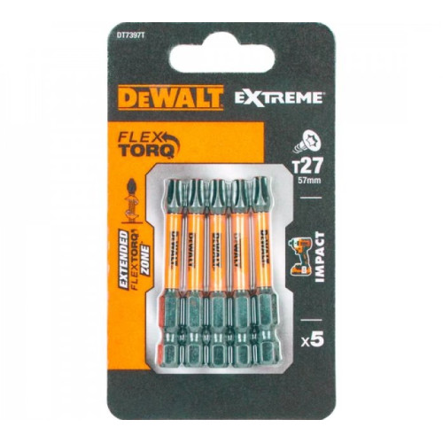 Биты DeWalt T27х57 мм 5 шт DT7397T