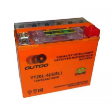 Аккумулятор OUTDO YT20L-4 iGEL 12В 20А/ч 75652