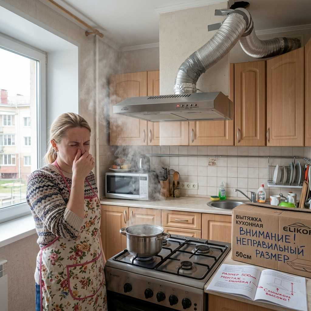 Частые ошибки при выборе кухонной вытяжки